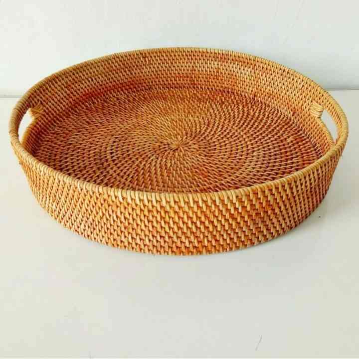 Nampan Rotan Bulat 35cm