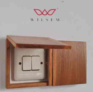 Frame Saklar Lampu Kayu Jati Asli
