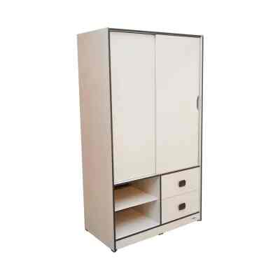 Parla Lemari Pakaian 2 Pintu Geser - Abu-abu