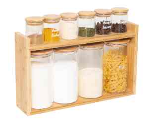 Gabi Rak Penyimpanan Bambu Tingkat