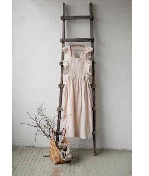 Linen Pinafore Apron / Linen Apron