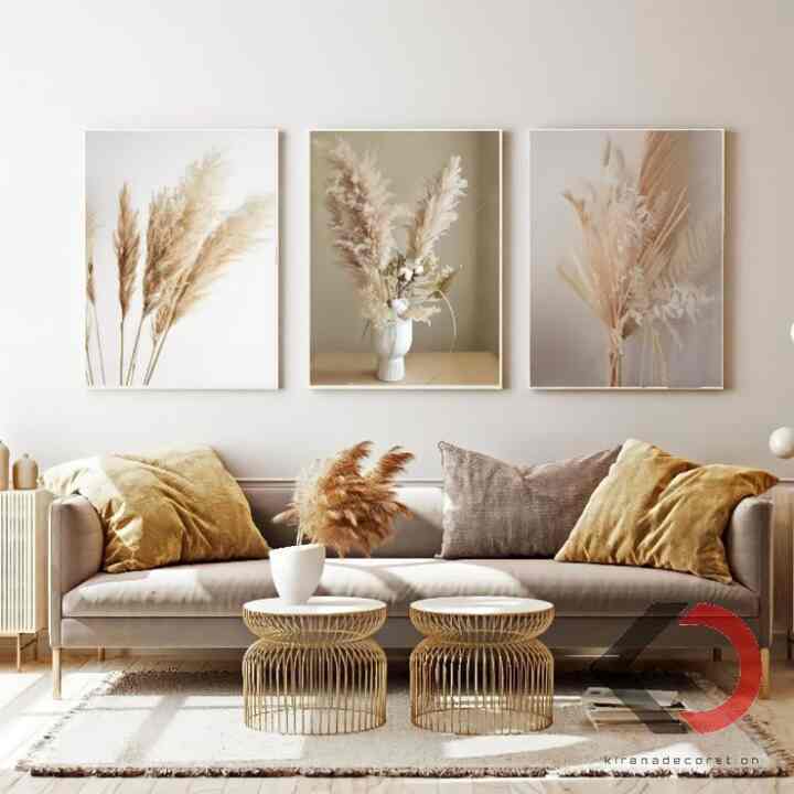 Hiasan dinding bunga kering