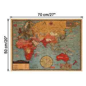 Poster Hiasan Dinding Peta Perang Dunia 2