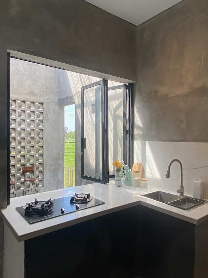 Dapur yang bisa dikatakan semi outdoor 🌞🌞 #dapurkecil #dapurterbuka #vsdetaaa #S3