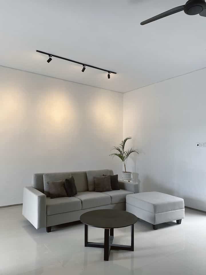 Percobaan ngecat ✨#livingroom #scandinavian #vsdetaaa #jotun #granito #catputih