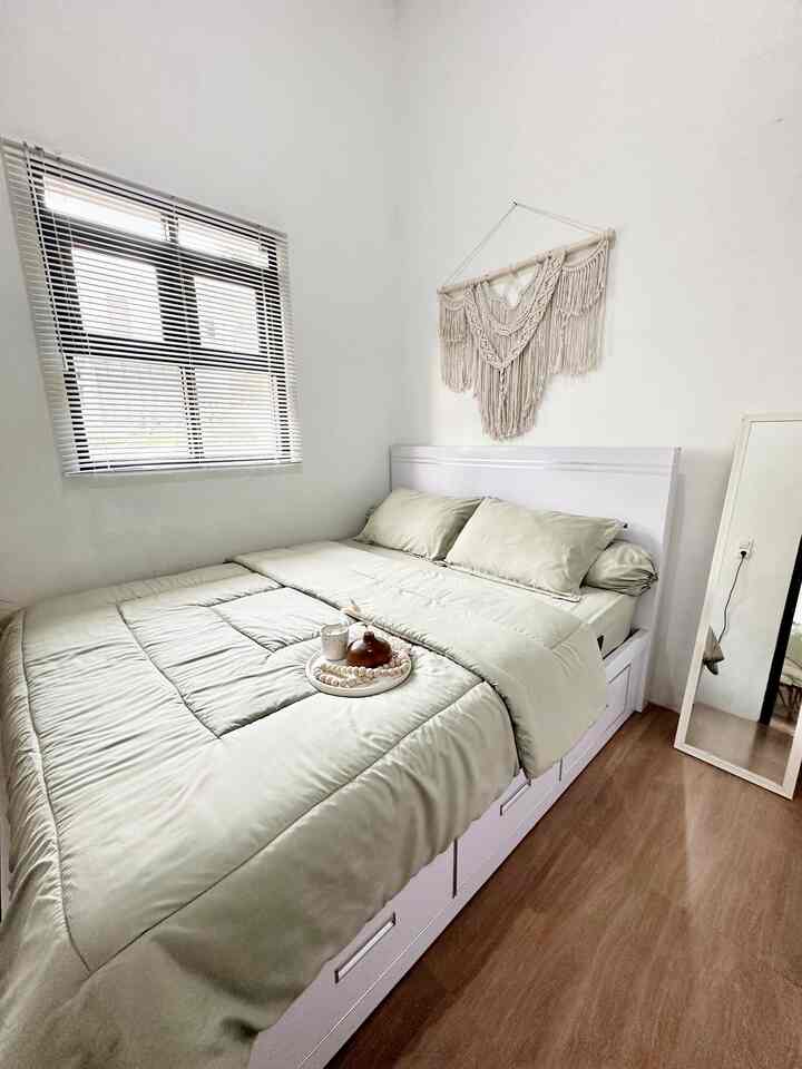 Ganti suasana kamar 🍃

#bedroom #minibedroom #bedroomidea #kamartidur #tinyhouse #gioiahouse 