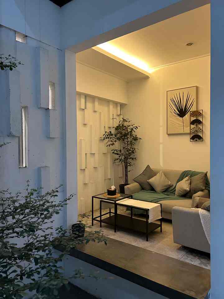 malam yang hangat #livingroom #scandinavian #180sqm #boemisaturnus #materialrumah