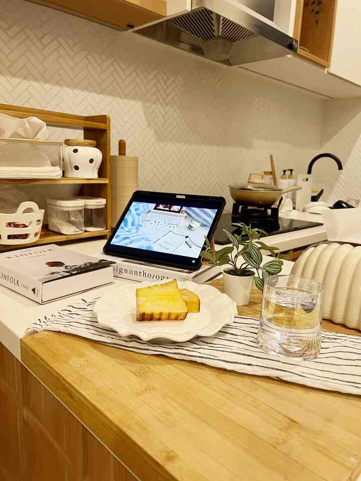 Homecafe merangkap homeoffice dirumah #homecafe #homeoffice #kitchenisland #kitchenjapandi #inspirasidapur
