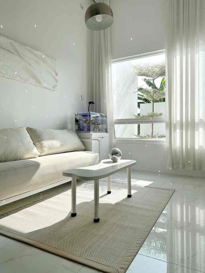 Minimalist •

-
Styling a house with a minimalist theme is fun because we don't need to buy a lot of things, on the other hand the house looks spacious
-
We apply minimalism from the front of the house facade and the interior of the house such as the living room, bedroom, bathroom
-
The main decoration elements that we use are custom coffee tables and sofas in Jepara, standing lamps, natural colored carpets

#minimalist #roomdecorinspo #aesthetichomedecor #homedecor #styling #rumahmungil #angkahouse #72sqm #bauhaus