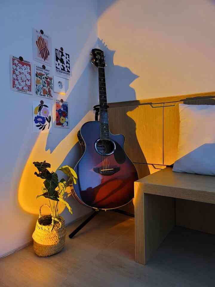 Small corner dedicated for hubby’s guitar~

#ruangserbaguna #japandi #tinyhouse #idedekorasi #as3 