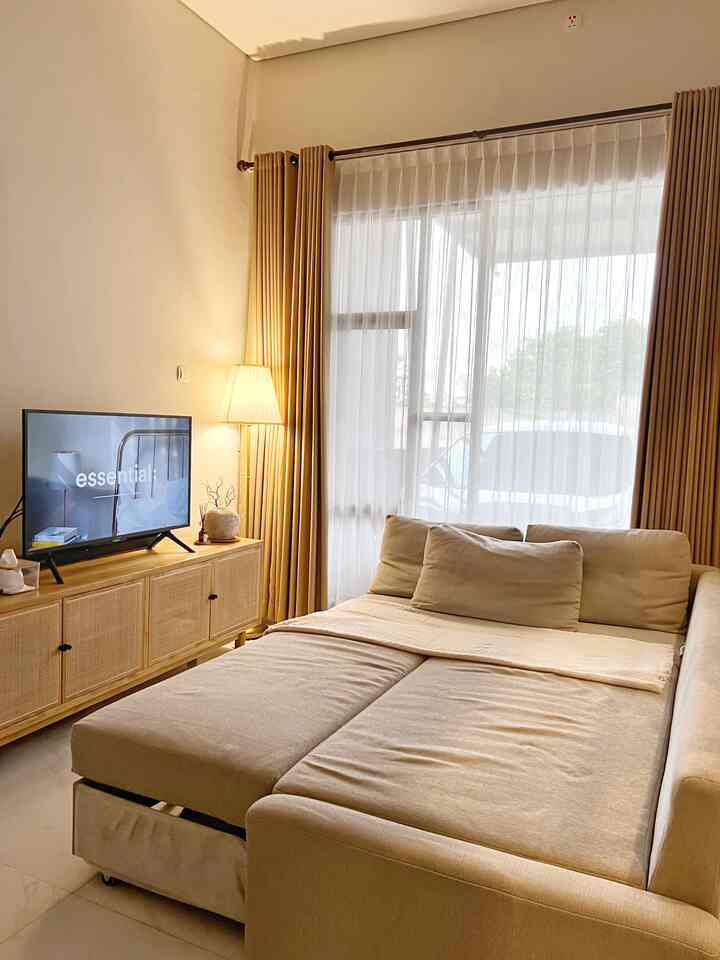 Ruangan multifungsi dengan sofabed #livingroom #bedroom #ikea #sofabed #multifungsi