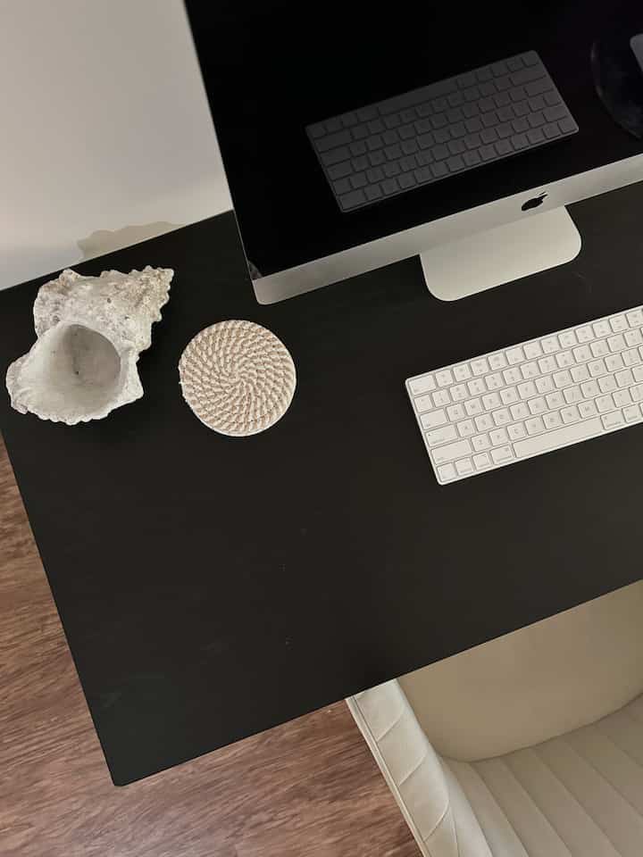 Adding a little bit of coastal vibes to my desk 🐚
#workplace #homeoffice #deskdecoration #desk 