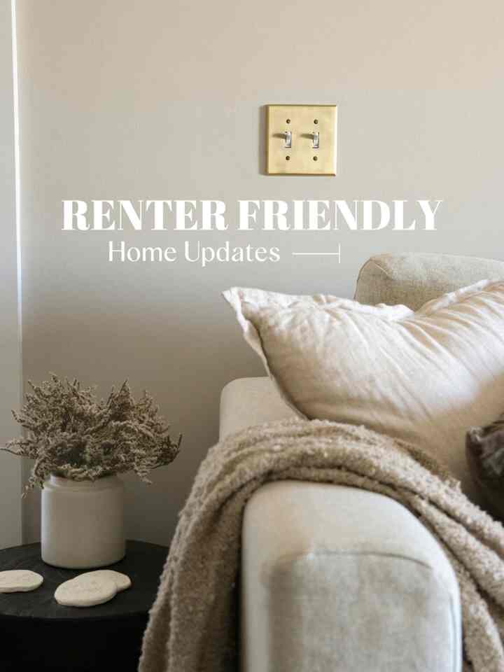Berikut adalah beberapa pembaruan ramah penyewa untuk mengubah rumah sewaan Anda sepenuhnya.

- Tambahkan wallpaper beadboard palsu: mudah dipasang dan dilepas serta dapat dicat!
- Gunakan perlengkapan liontin atau lampu puck untuk menambah cahaya di mana saja: memiliki sconce atau lampu gantung gantung membuat ruangan terlihat lebih menarik dan mewah!
- Ganti pelat sakelar dan penutup steker Anda: ini adalah perubahan yang sederhana namun membuat perbedaan besar! Baik Anda memilih opsi kuningan atau hanya sampul putih polos, perubahan kecillah yang membuat perbedaan besar pada tampilan rumah Anda.

#renterfriendly #budgetfriendly #modernvintage
