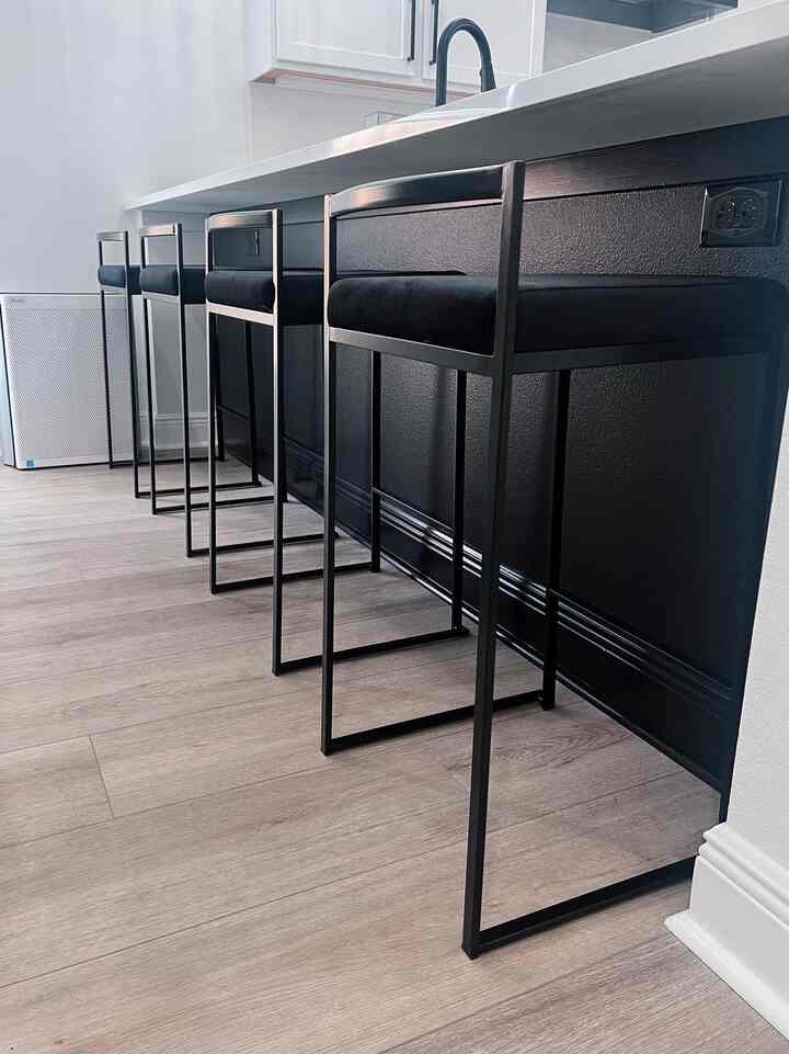 Bangku Meja Modern Hitam #counterstools #kitcheninterior #kitchendesign #modernfarmhouse