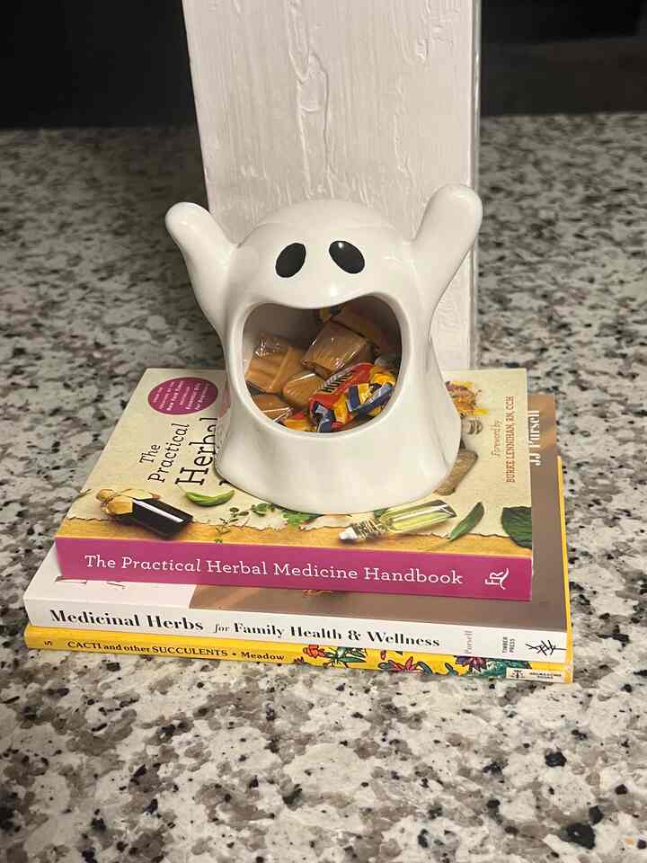 #halloween #candydish #halloweeninterior #ghostdecor 