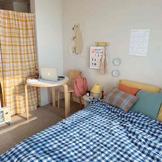 I LOVE PLAID LOL #plaid #bedroominspo #patterns #decor #color