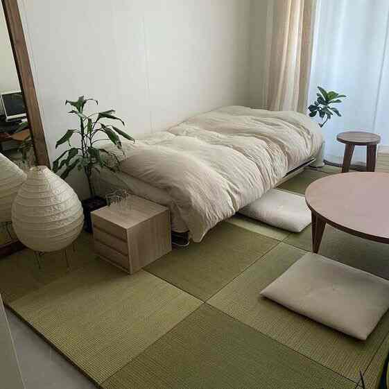 Floor mats give green room aesthetic #green #planterior