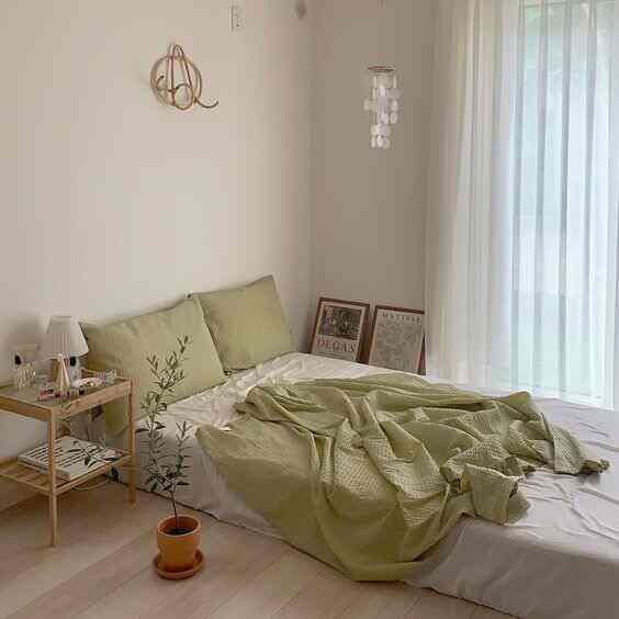 these 4 products tie my room together #bedroominspo #sage 