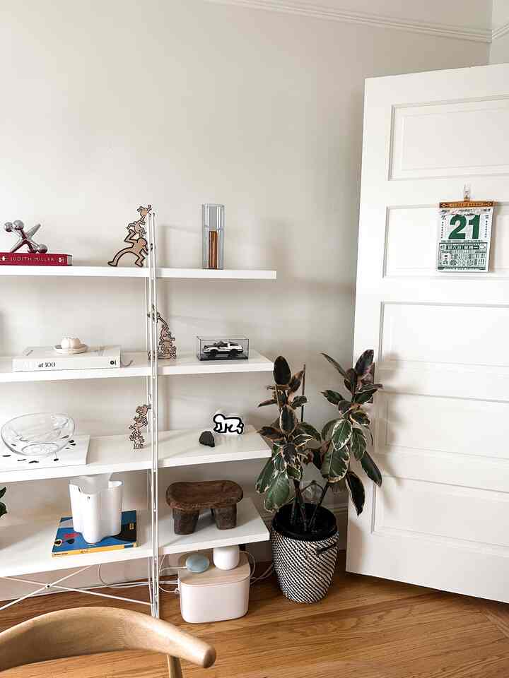 Friends always comment on the lunar calendar when they come over. I got mine for $1 in Chinatown! 📆 But I linked something similar on Amazon. it is satisfying to rip a page off every day and see how much of the year has passed.

#ikea #ikeashelf #organize #calendar #storagebox 