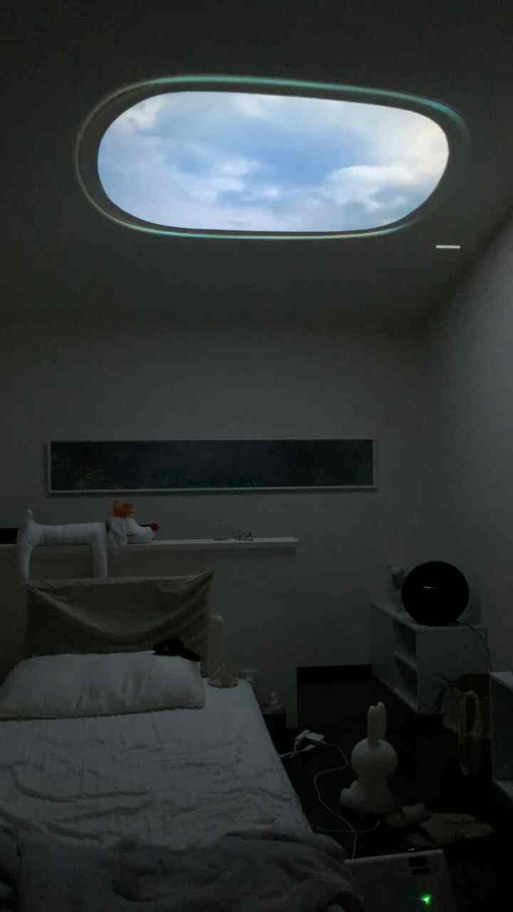 Project a video of the window onto the ceiling to create a skylight 🎥

#Loft #6畳 #一人暮らし #プロジェクターのある部屋