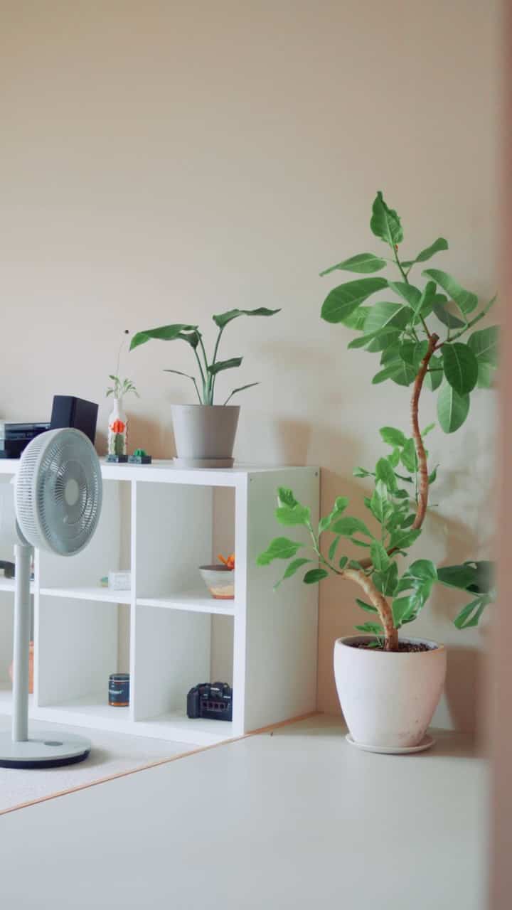 空気を循環させて植物もイキイキしてる
#観葉植物 #IKEA家具 #サーキュレーター #カラックス