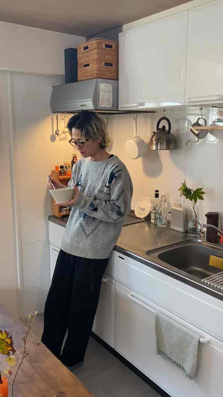 朝はシリアル🥣
　　
#一人暮らし #1R #ワンルーム #賃貸 #キッチン #収納 #台所 #IKEA #無印良品