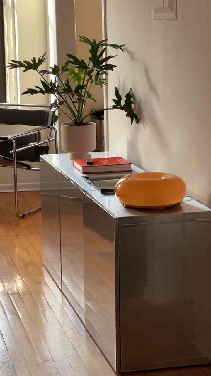 Another angle of the chrome hack #apartment #ikeahack 