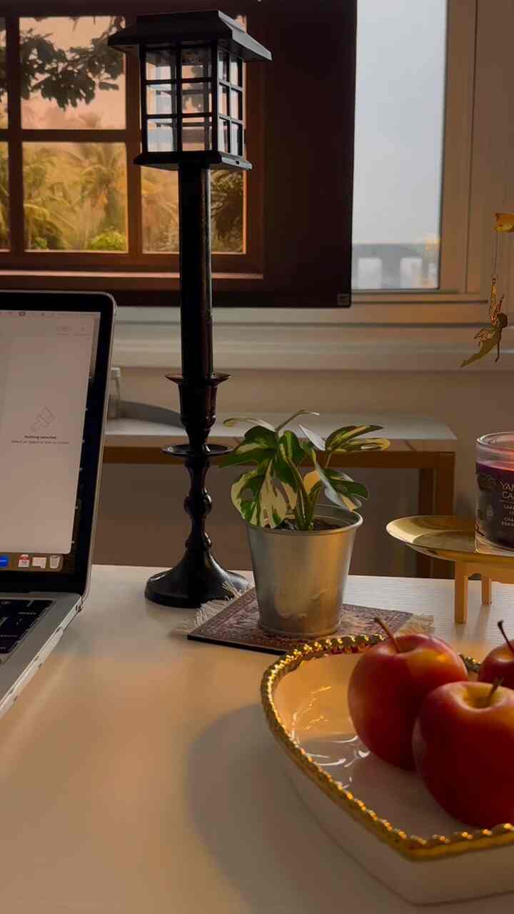 Favorite corner of the home office looks even better on a rainy day. 

#apartmentaesthetic #itsmyhouseandilivehere #rainyday #romantic 