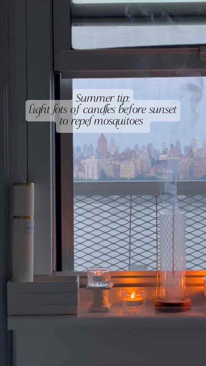 Important Summer tip! 📣 Burn incense sticks and lots of candles by the window before Sunset to mask the human scent to repel mosquitoes. 🦟

#tip #Summertip #incenseholder #candle #incense