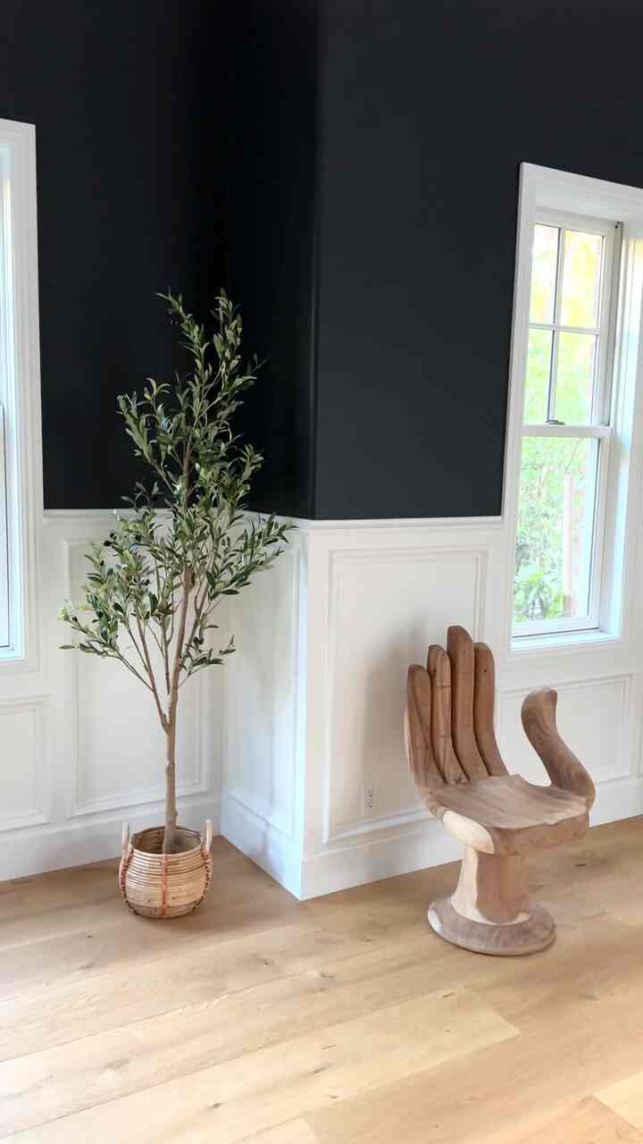 Organjc modern, living room. #livingroom #livingroominterior #fauxtree #modernorganic