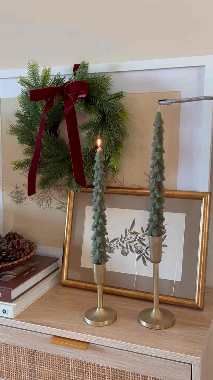 Love these tree taper candles from Amazon! #consoletabledecor #tapercandles #candles 