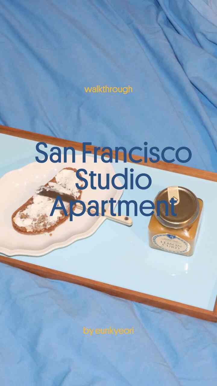 Welcome to my cozy studio apartment in san francisco! 🌁

I styled my tiny SF studio with playful colors, post modern shapes, and just enough room to breathe. 🥹🖤

#studiointerior #studioapartment #walkthrough #roomtour #룸투어 #샌프란시스코 #sanfrancsico