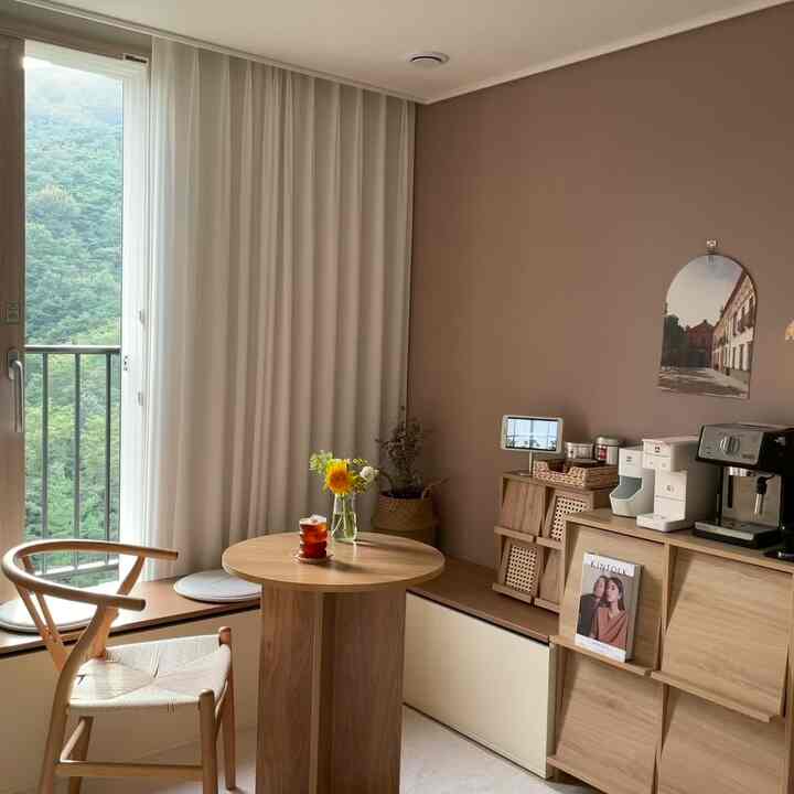 Clean up the home cafe room and have a cup of coffee🤎🤎