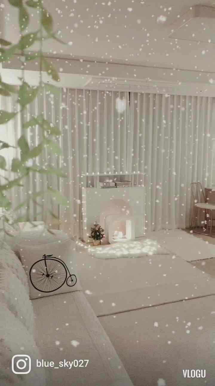 私の家のリビングルームに雪が来たら…❄☃️