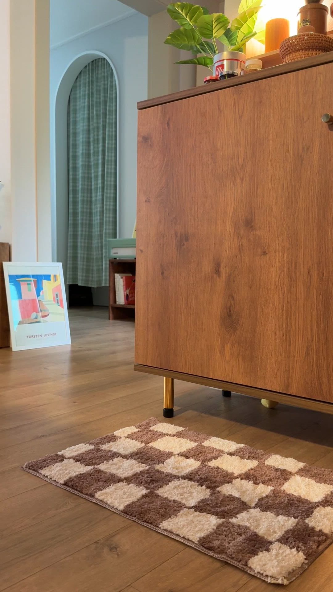 Vintage Check Door Curtain user photo