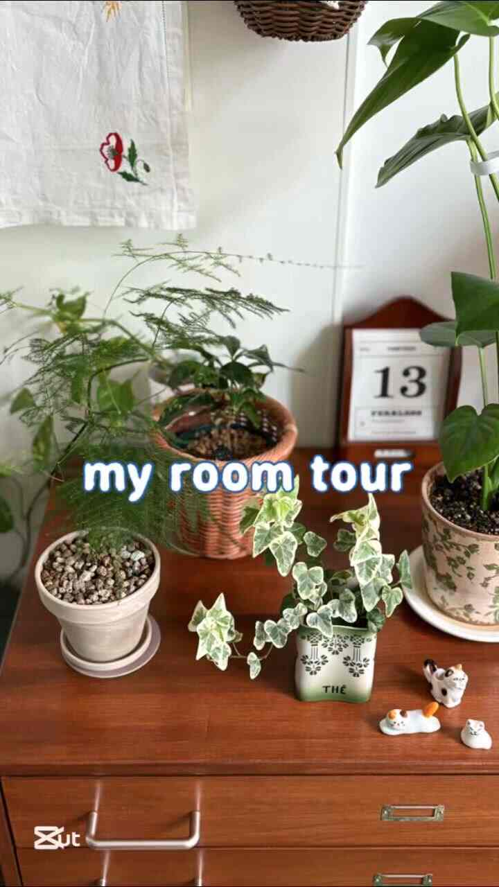 my room tour☺️ウッドとグリナリムードの家🌿
リビング - キッチン - 小さな部屋 - 寝室の順で、できるだけ多様な空間を盛り込んでみました！ 

＃マイルームツアー 