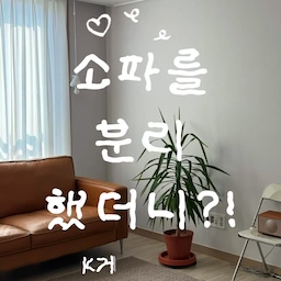 #취미는가구배치
4년동안 K거실의 정석 ➰
아트월에 커다란 TV 그 맞은편엔 소파 
인 채로 한번도 바꾼 적 없이 살았어요
너무 지겹잖아요 !
사실 배치 바꾸기 시도를 못 해 본게 
소파가 분리가 안 되는 줄 알았서 였는데, 
폭풍 검색으로 쉽게 분리가 가능한 걸 알았어요
바~~~로 분리해보기 💫
모듈 소파가 아닌데도 분리가 되게 만들었더라구요 
모듈 소파가 아니라서 옆면에 가죽이 없지만...
이렇게 배치하니 옆면이 안 보여서 아무도 모를 것 같아요!
배치 바꾼 뒤 외출하고 오면 
다른 집 같고 아직 적응중이에요 ㅎㅎ 
65인치 스탠딩 TV는 없앴지만 이동식 TV 구매 했어요
새로 산 러그도 잘 어울려서 행복한 요즘이에요 🤍
#거실인테리어 #가구배치 #거실꾸미기 #ftc22기 