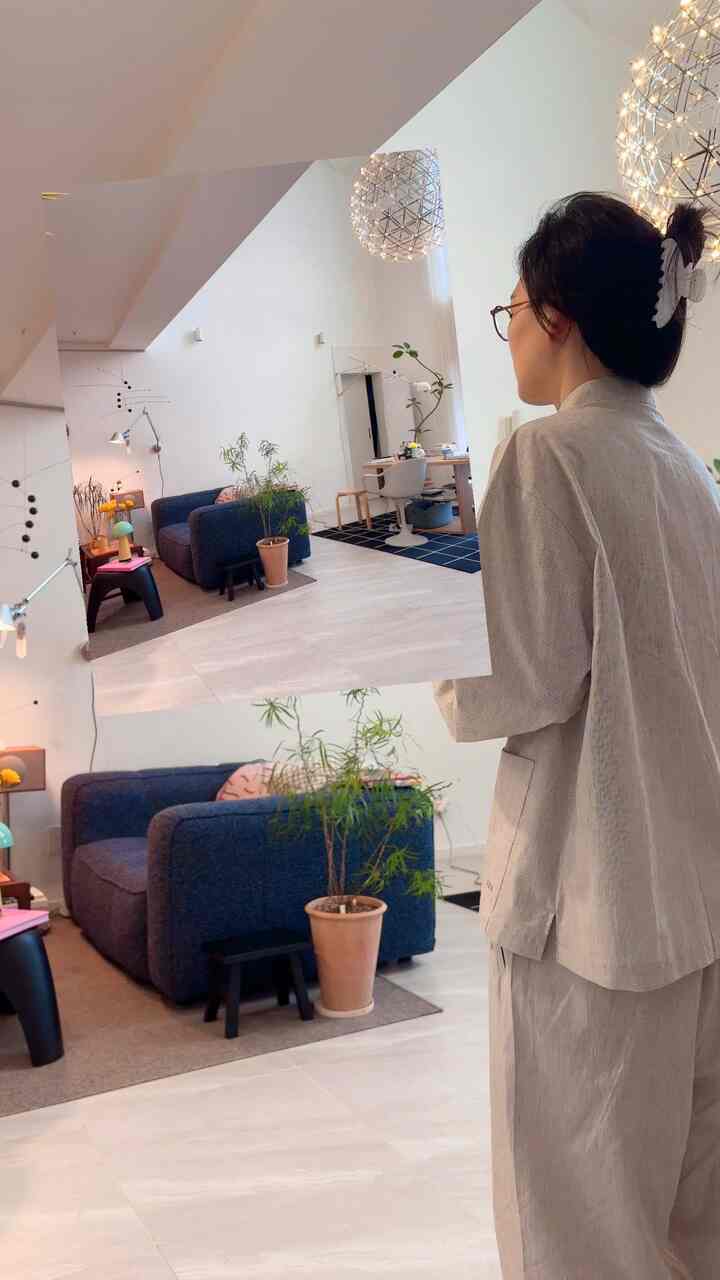 #きれいなテム
#gbhのパジャマです。
かわいいドングルカラーと素材がとても好きでおすすめです。

＃コンスープ記録集＃パジャマおすすめ＃住宅インテリア 