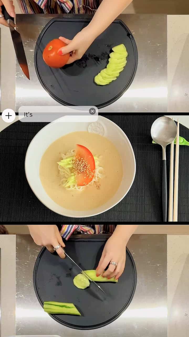 ＃コンスープ記録＃かわいいサリムテム 
サリムが楽しくなる可愛いキッチンサリムテム🤍

最近、ふわふわの豆麺を作ります。 
コシママがキッチンで愛情を込めて使用するサリムテムを紹介します！ 

キッチンで仕事をするときはいつも一緒にいるエプロン❤️ヘンケルナイフ🤍
きれいに洗った材料を載せておくプレミアムステンドーマ🩶
そして今回新たに入ったブラックTPU半月まな板まで🖤

ステンドーマは洗っておいた食材を流し台の天板に直接置くよりもはるかにきれいに整理できて本当によく使っています〜ただ夜のナイフを使うとき
「濁濁」して響く音が思ったより大きく聞こえるようです。
今回はTPU半月まな板を聞きました。
ブラックカラーの色味のある食材を載せておけば
食材がより鮮明に見え調理する楽しみもしっかりして、
切ったときに感じられる音と使用感も気に入って
これから本当に頻繁に手が行くと思います:) 

何よりも、痕跡や耳炎に強いと言っています。
長くきれいに使えるのを楽しみにしています。 🖤

そして最後に欠かせないヘンケルナイフ 
この刀は結婚する前、義母に贈られた刀です。
そのようにプレゼントされたナイフをすでに5年目とてもよく使っています。 

今日も綺麗なまな板の上で野菜を切って、
好きなサリムテムと一緒に作った豆麺のボウル。 🥒🍅
毎日する生き物なので、私の心に注ぐもので満たされています❣️



＃録画チャレンジ＃キッチン用品＃キッチンツール＃キッチン＃キッチン
＃キッチンツアー＃アイワサは家＃アイガサは家＃ 
＃子育てマム＃主婦＃料理＃プレーティング＃豆麺＃今日の家
＃サンパル＃メイド＃コミュニケーション＃ウェルカム＃バンダルドマ＃リーフスカート＃ヘンケル
＃ステンドマ＃今日は私の料理です 