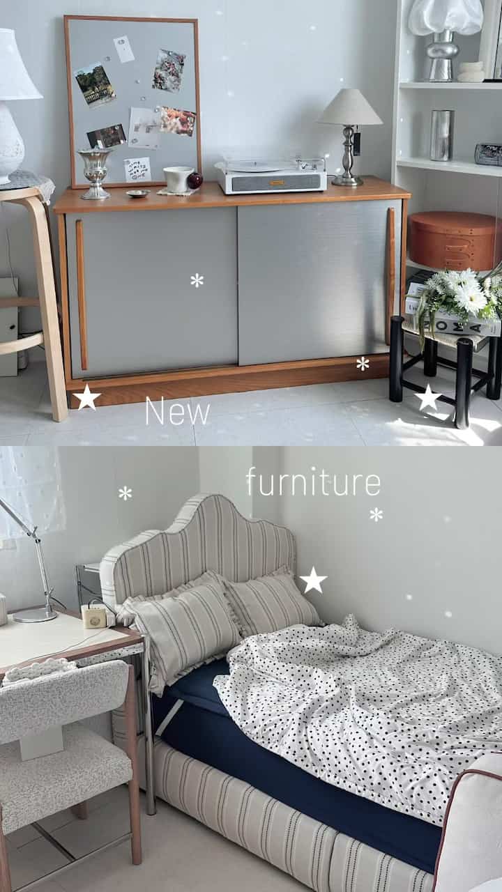 映像で収めた新しい家具たち…☆
ジフィティとジェミナイは11日ですか？！
思ったままに似合って、もっといいと思います！

今日だけ頑張れば週末です。
楽しい週末をお過ごしください!!🤍🤍


＃コンスープ記録集＃賢明な消費＃オーツ家具＃バラハウス＃ファブリックベッド＃レジ